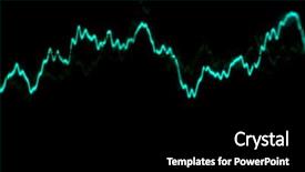  Presentation with blue music - Cool new presentation theme with sine wave - green blue oscilloscope waveform trace backdrop and a black colored foreground