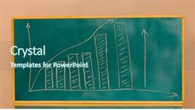  Presentation with growth chart - PPT theme enhanced with sine wave - growth chart is drawn background and a ocean colored foreground