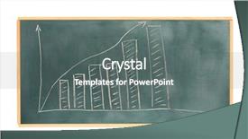  Presentation with growth chart - Slide deck consisting of sine wave - growth chart is drawn background and a gray colored foreground