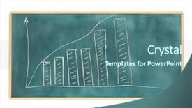  Presentation with growth chart - Amazing PPT theme having sine wave - growth chart is drawn backdrop and a ocean colored foreground