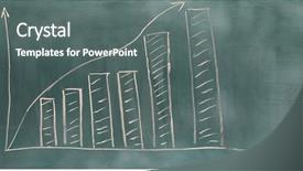  Presentation with growth chart - Amazing slide deck having sine wave - growth chart is drawn backdrop and a gray colored foreground