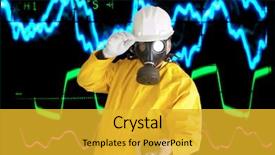  Presentation with gas - Slide deck with sine wave - man in hard hat background and a gold colored foreground