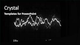  Presentation with wave - Slide deck featuring sine wave - monochrome oscilloscope trace to music background and a black colored foreground
