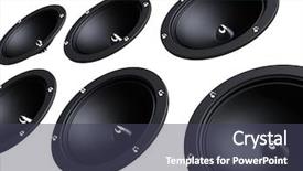  Presentation with speaker - Colorful PPT theme enhanced with sine wave - speaker backdrop and a dark gray colored foreground