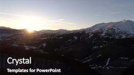  Presentation with arizona sunset view - Cool new PPT theme with sinematic - aerial view of winter landscape backdrop and a black colored foreground
