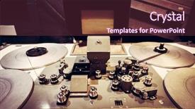  Presentation with vintage movie - Audience pleasing slide deck consisting of sinematic - film tape spooled on vintage backdrop and a tawny brown colored foreground