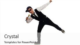  Presentation with sing - Amazing slides having sing dance - funny man in karaoke club backdrop and a white colored foreground