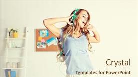  Presentation with sing - Beautiful presentation featuring sing dance - people leisure and technology concept backdrop and a cream colored foreground