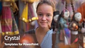  Presentation with kathmandu - PPT theme featuring sing god - young girl in a souvenir background and a tawny brown colored foreground