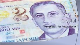  Presentation with singapore - Presentation design having singapore-2-dollars-note-closeup background and a light blue colored foreground