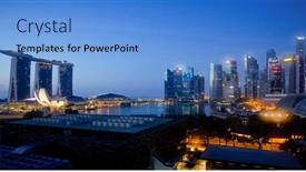  Presentation with marina - Slide deck featuring singapore-4-april-2016-singapore background and a light blue colored foreground