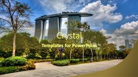  Presentation with towers - PPT theme having singapore-4-april-2016-singapore background and a tawny brown colored foreground