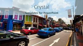  Presentation with percentage - Cool new theme with singapore-apr-16-little-india backdrop and a sky blue colored foreground