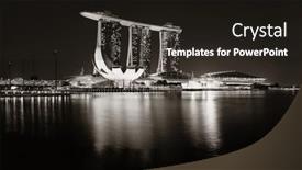  Presentation with cost - Audience pleasing PPT theme consisting of singapore-apr-5-marina-bay backdrop and a wine colored foreground