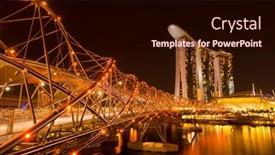  Presentation with property - PPT theme having singapore-april-15-marina-bay background and a wine colored foreground