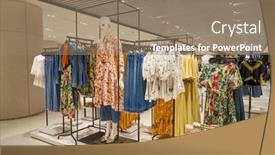  Presentation with changi airport - PPT theme featuring singapore-circa-april-2019-interior background and a coral colored foreground