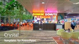  Presentation with changi airport - Audience pleasing PPT theme consisting of singapore-circa-august-2016-inside backdrop and a coral colored foreground