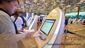  Presentation with kiosk - Cool new PPT layouts with singapore-circa-january-2020 backdrop and a coral colored foreground