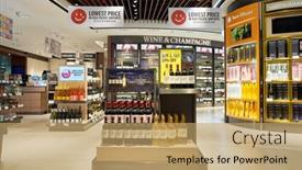  Presentation with changi airport - Beautiful slides featuring singapore-circa-november-2015-interior backdrop and a coral colored foreground