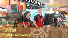 Presentation with starbucks - Audience pleasing slide set consisting of singapore-circa-november-2015-starbucks backdrop and a red colored foreground