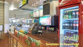  Presentation with submarine - Presentation with singapore-circa-november-2015-subway background and a tawny brown colored foreground