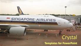  Presentation with changi airport - Slide deck enhanced with singapore-circa-november-2015-view background and a tawny brown colored foreground