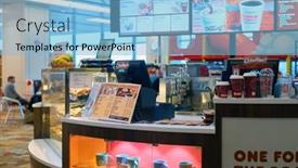  Presentation with changi airport - Cool new presentation design with singapore-circa-september-2016-dunkin backdrop and a light blue colored foreground