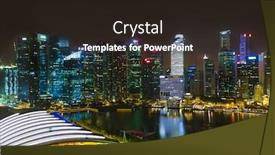  Presentation with architecture city - Audience pleasing PPT layouts consisting of singapore-city-skyline-architecture backdrop and a wine colored foreground