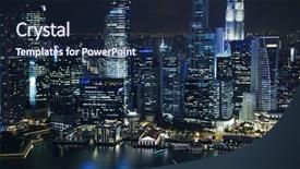  Presentation with singapore tourism - Beautiful slide deck featuring singapore city skyline at night backdrop and a wine colored foreground