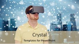  Presentation with winter video - Theme enhanced with singapore city skyscrapers background background and a lemonade colored foreground