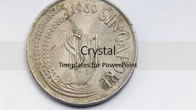  Presentation with singapore - Audience pleasing presentation theme consisting of singapore coin on the white backdrop and a mint green colored foreground