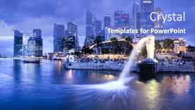  Presentation with merlion - Presentation consisting of singapore-dec-29-the-merlion background and a  colored foreground