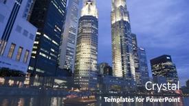  Presentation with boat river - Slide set featuring singapore-december-3-a-river background and a ocean colored foreground