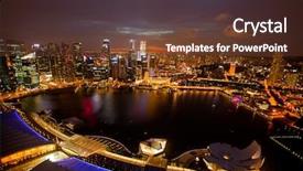  Presentation with singapore - Audience pleasing PPT theme consisting of singapore from roof marina bay backdrop and a tawny brown colored foreground