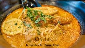  Presentation with noodle - Theme with singapore-january-20-2020-close background and a gold colored foreground