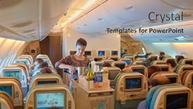  Presentation with flight attendant - PPT theme enhanced with singapore-november-03-2015-flight background and a coral colored foreground