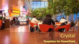  Presentation with changi airport - Beautiful presentation theme featuring singapore-november-03-2015-interior backdrop and a tawny brown colored foreground