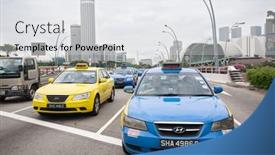  Presentation with public transport - Cool new slide deck with singapore-november-05-2012-taxi backdrop and a white colored foreground