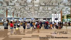  Presentation with changi airport - Audience pleasing presentation theme consisting of singapore-november-07-2015-check backdrop and a coral colored foreground