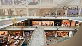  Presentation with shopping malls - Presentation featuring singapore-november-08-2015-interior background and a coral colored foreground