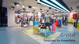  Presentation with sports shoes - PPT theme featuring singapore-november-08-2015-interior background and a light blue colored foreground