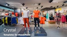  Presentation with sports shoes - Slide set consisting of singapore-november-08-2015-interior background and a ocean colored foreground