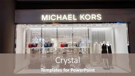 Presentation with michael kors - Amazing presentation design having singapore-november-08-2015-shopwindow backdrop and a gray colored foreground