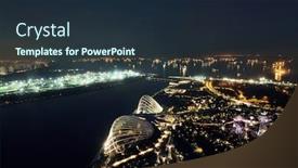  Presentation with singapore - Theme having singapore-rooftop-view-with-urban background and a tawny brown colored foreground