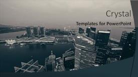  Presentation with singapore - Presentation having singapore-rooftop-view-with-urban background and a light gray colored foreground