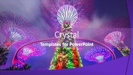  Presentation with environmental - Cool new presentation theme with singapore-september-5-2015-supertrees backdrop and a purple colored foreground
