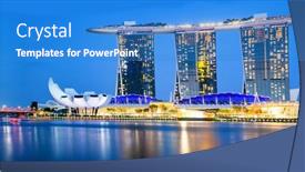  Presentation with science museum - PPT theme featuring singapore-singapore-march-2019-skyline background and a teal colored foreground