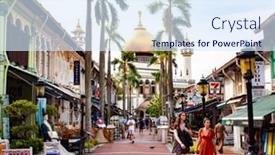  Presentation with masjid - Slide set with singapore-singapore-march-2019-street background and a sky blue colored foreground