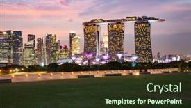  Presentation with barrage - Amazing presentation theme having singapore-singapore-march-2019-vibrant backdrop and a tawny brown colored foreground