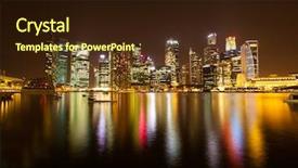  Presentation with singapore - Cool new slides with singapore skyline at night backdrop and a  colored foreground